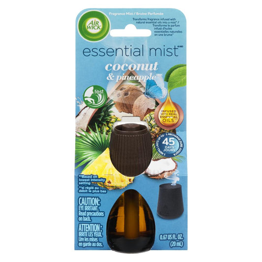 AIRWICK ESSENTIAL MIST REFILL COCONUT, 6 X 20 ML