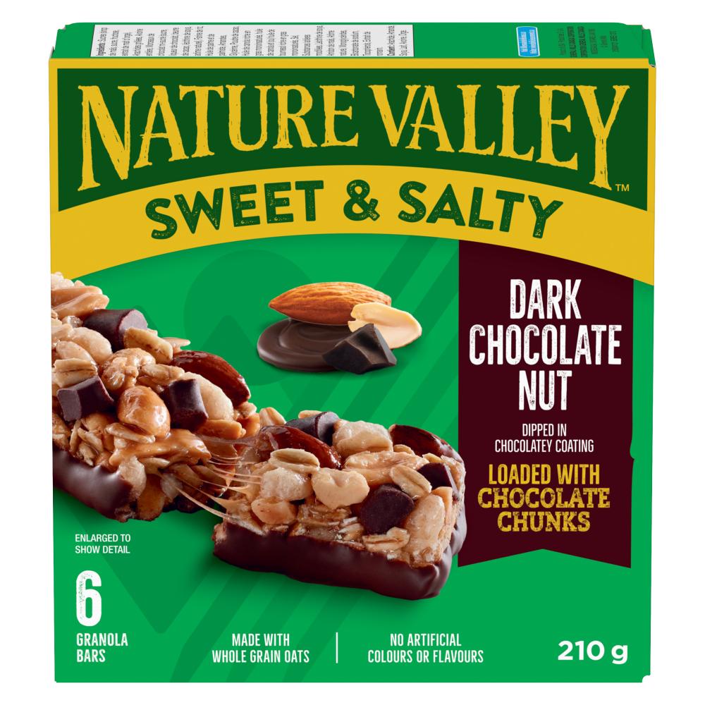 NATURE VALLEY SWEET & SALTY NUTS CHOCOLATE BAR, 12 X 210 G