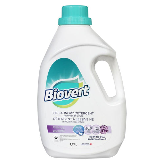 BIOVERT MATTE PINK LAUNDRY DETERGENT 100 SHEETS, 2 X 4.43 L