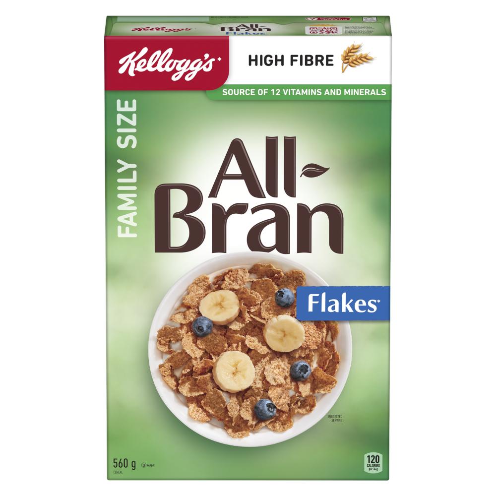KELLOGG'S ALL-BRAN FLAKES, 14 X 560 G