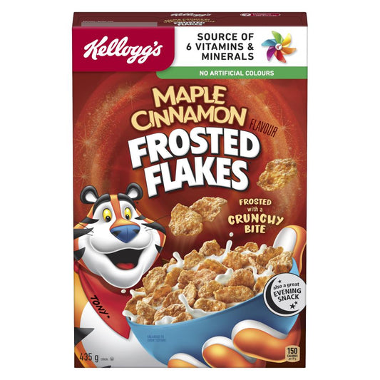 KELLOGG'S MAPLE FROSTED FLAKES, 16 X 435 G