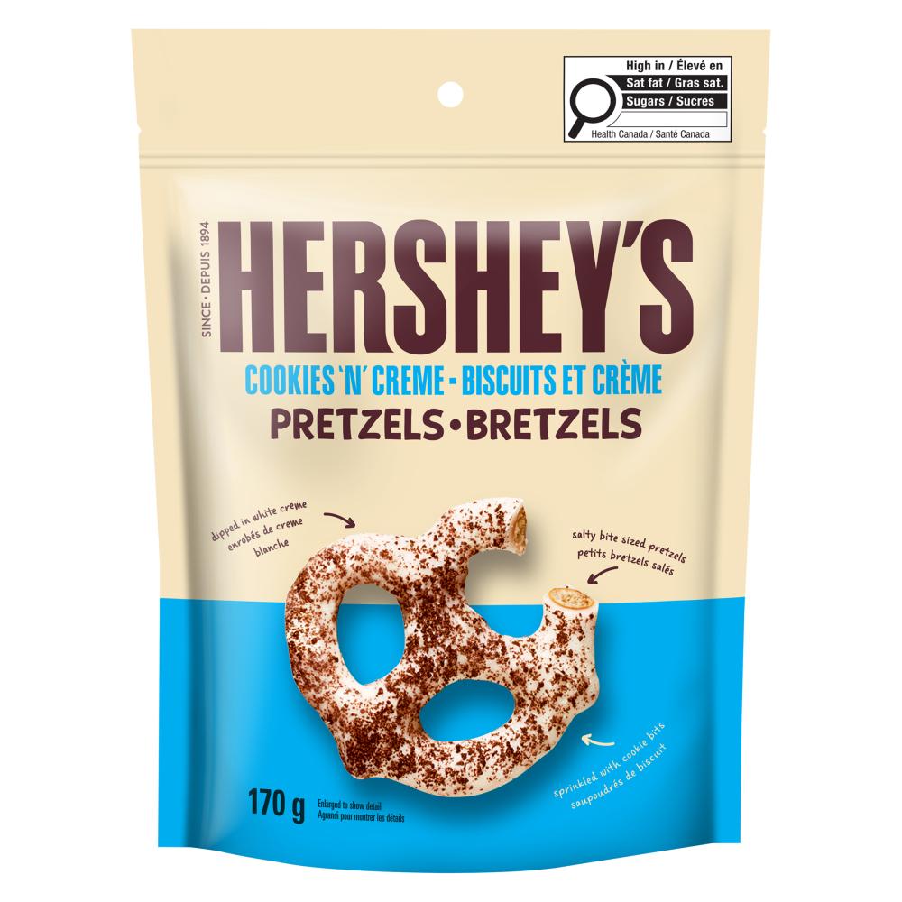 HERSHEY DIPPED PRETZELS COOKIES AND CREAM, 12 X 170 G