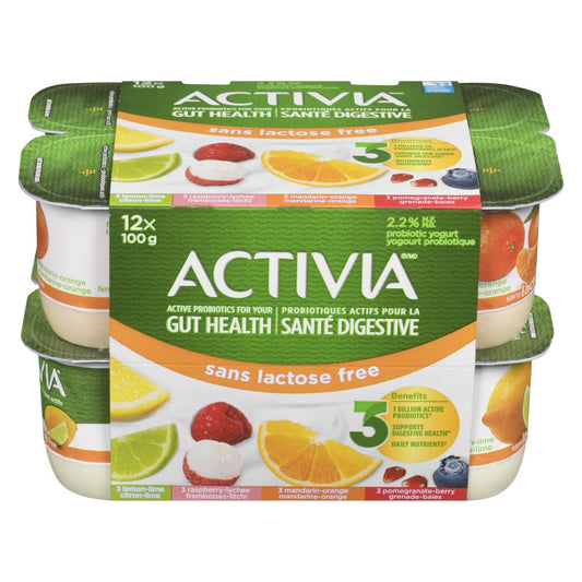 ACTIVIA YOGURT RASPBERRY CITRUS MANDARIN, 4 X 12 X 100 G