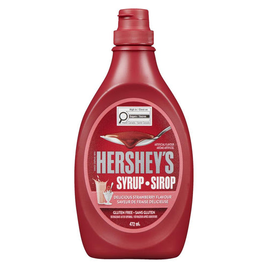 HERSHEY STRAWBERRY SYRUP BOTTLE, 12 X 472 G