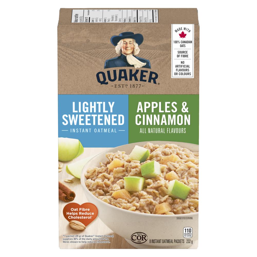 QUAKER CINNAMON SUGAR LEGAL SWEET OATMEAL, 6 X 232 G