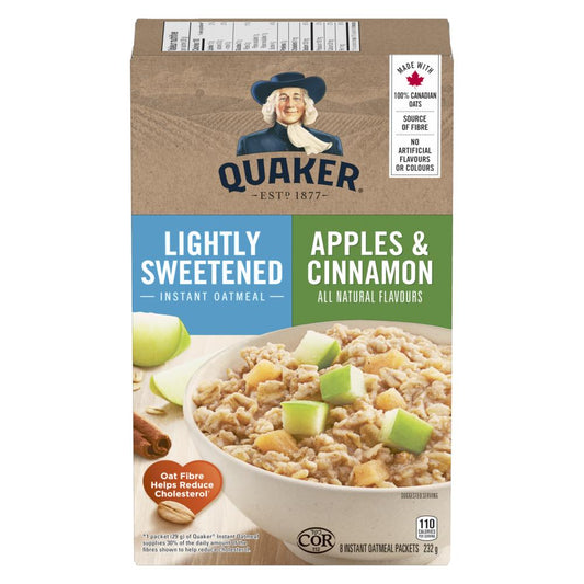 QUAKER CINNAMON SUGAR LEGAL SWEET OATMEAL, 6 X 232 G