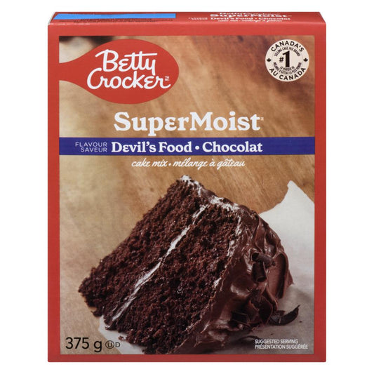 BETTY CROCKER SUPER MOIST DEVIL'S FOOD CAKE, 12 X 375 G