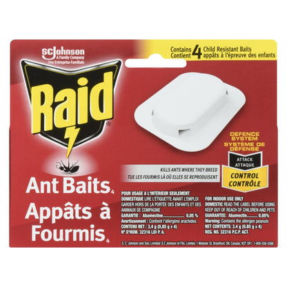 RAID ANT BAITS, 12 X 4 UN