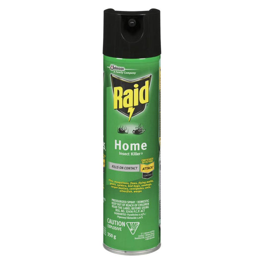 RAID INSECTICIDE FOR HOME, 12 X 350 G