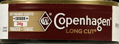 COPENHAGEN LONG CUT TOBACCO, 5 X 34 G