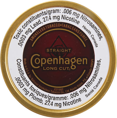 COPENHAGEN STRAIGHT CUT TOBACCO, 5 X 34 G