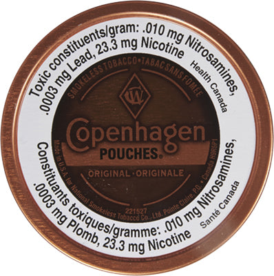 COPENHAGEN TOBACCO POUCHES, 5 X 23.250 G