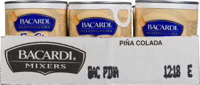 BACARDI ELONGATED PINA COLADA CONCENTRATE, 12 X 250 ML