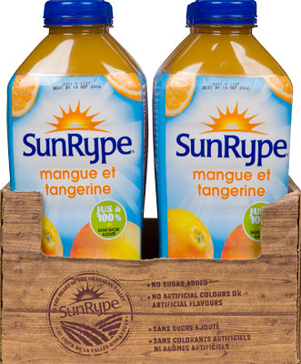 SUNRYPE MANGO TANGERINE JUICE 100%, 6 X 1.36 L