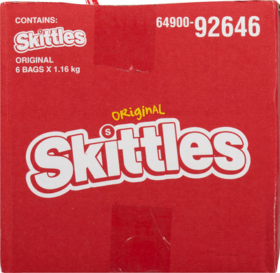 SKITTLES ORIGINAL CANDY STANDUP BAG, 6 X 1.162 KG