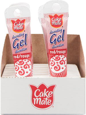 CAKEMATE DECORATION RED GEL, 12 X 19 G