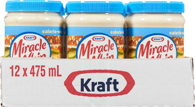 KRAFT MIRACLE WHIP SALAD DRESSING LIGHT, 12 X 475 ML
