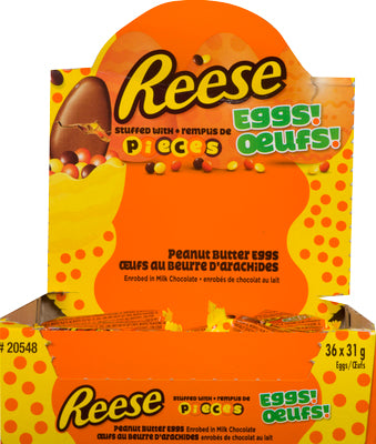 HERSHEY'S REESE EGG PEANUT BUTTER CHOCOLATE, 36 X 31 G