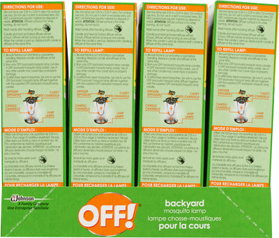 OFF! MOSQUITO LAMP REFILL, 8 X 2 UN