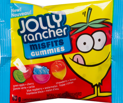 JOLLY RANCHER MISFITS ASSORTED FRUIT, 18 X 60 G