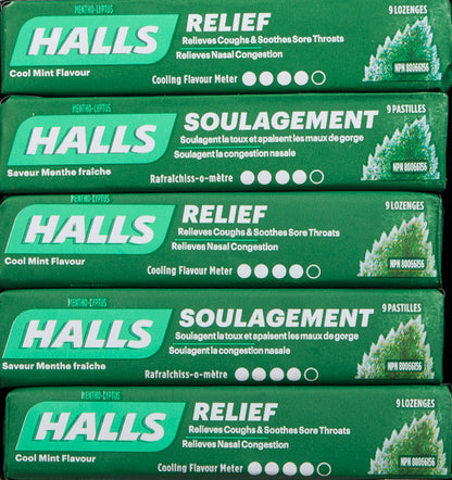 HALLS FRESH MINT LOZENGES, 20 X 9 UN