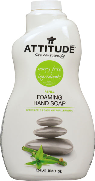 ATTITUDE FOAMING HAND SOAP REFILL PEAR & BERRY, 6 X 1.04 L