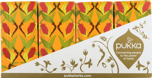 PUKKA ORGANIC THREE GINGERS HERBAL TEA, 4 X 20 UN