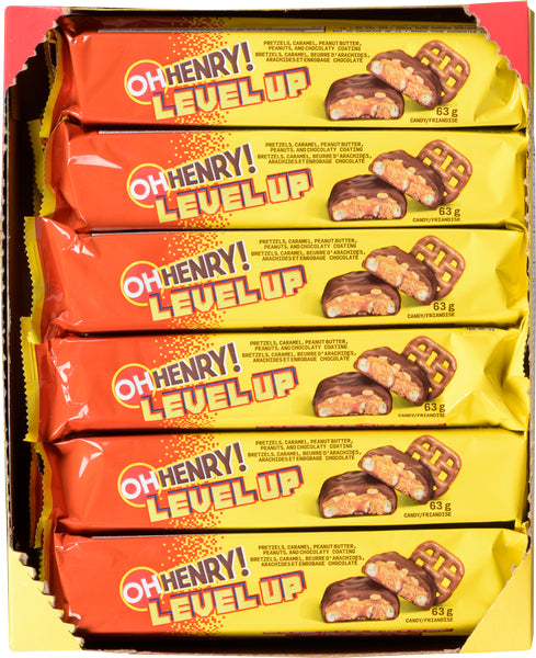 OHHENRY KING SIZE CHOCOLATE LEVEL UP, 18 X 63 G