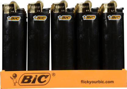 BIC LIGHTER SLIM BLACK & GOLD, 50 X 1 UN