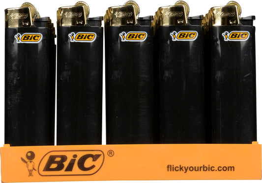 BIC LIGHTER SLIM BLACK & GOLD, 50 X 1 UN