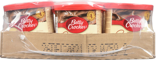 BETTY CROCKER DELUXE CHOCOLATE FROSTING, 12 X 450 G