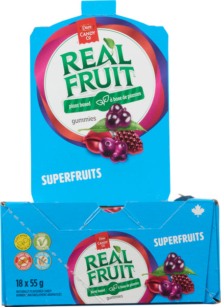 DARE REALFRUIT GUMMIES CANDY, 18 X 55 G
