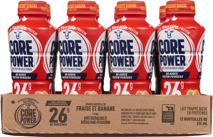 CORE POWER STRAWBERRY BANANA 26G PROTEIN - 12 X 414ML