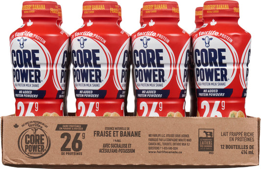 CORE POWER STRAWBERRY BANANA 26G PROTEIN - 12 X 414ML