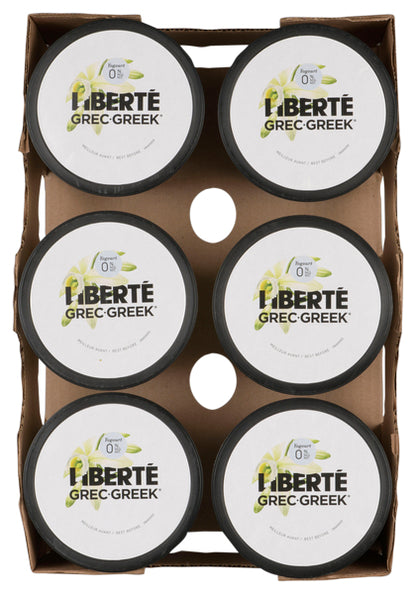 LIBERTE GREEK YOGURT VANILLA 0%, 6 X 1 KG