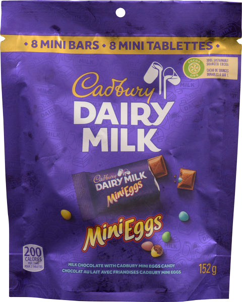 DAIRYMILK CHOCOLATE MINI EGGS & BARS, 8 X 152 G