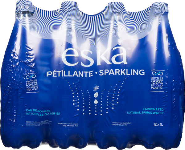 ESKA, CARBONATED BOTTLE SPRING WATER, 12 X 1 L