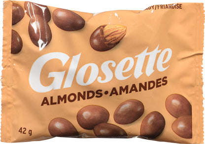 GLOSETTE CHOCOLATE COVERED ALMONDS, 18 X 42 G