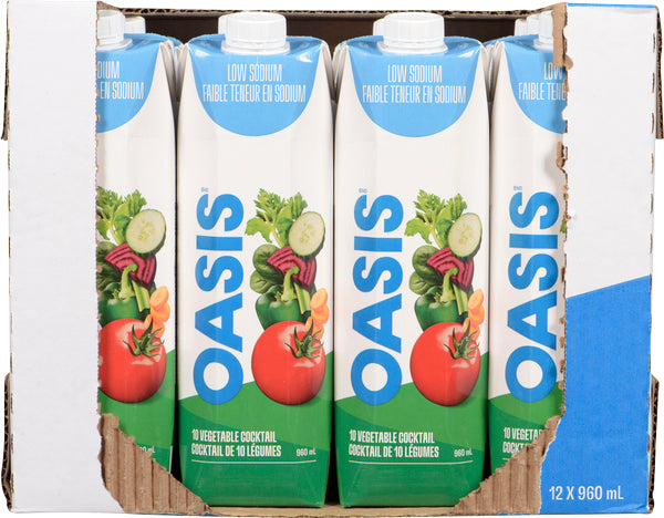 OASIS COCKTAIL VEGETABLES LOW SODIUM, 12 X 960 ML