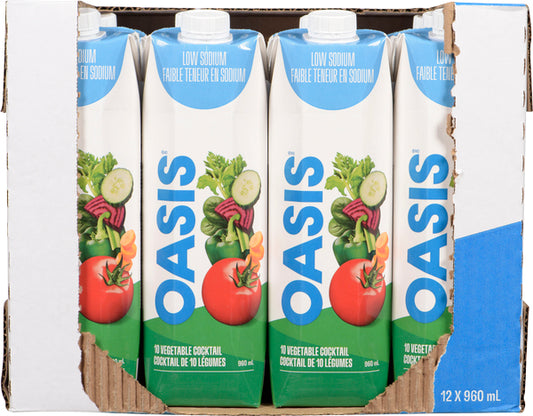 OASIS COCKTAIL VEGETABLES LOW SODIUM, 12 X 960 ML