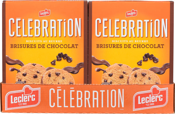 LECLERC CELEBRATION CHOCOLATE CHIP COOKIE, 12 X 240 G