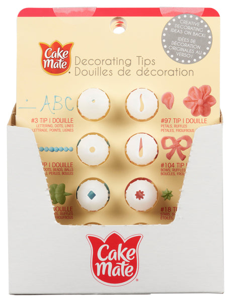 CAKEMATE DECORATION PIPING TIPS, 6 X 8 UN