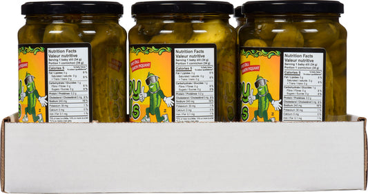 MATT & STEVE'S SMALL DILL GARLIC PICKLES, 6 X 750 ML