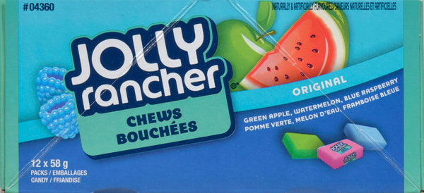 JOLLY RANCHER ORIGINAL FRUITS, 12 X 58 G