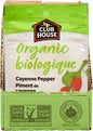 CLUBHOUSE ORGANIC CAYENNE PEPPER, 12 X 33 G