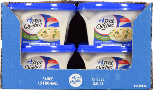 PTITQUEB WHITE CHEDDAR SAUCE, 8 X 300 ML