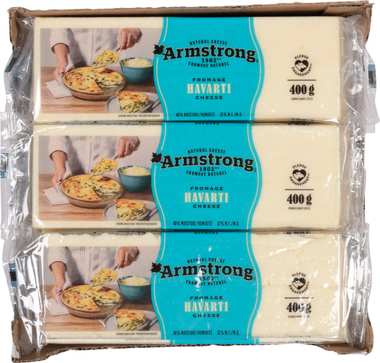 ARMSTRNG HAVARTI CHEESE 32% MF, 18 X 400 G