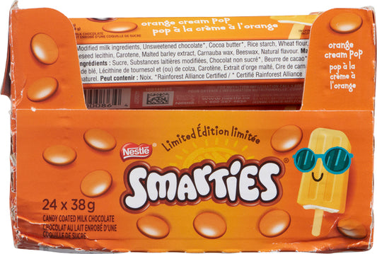 NESTLE SMARTIES POP CREAM ORANGE, 24 X 38 G