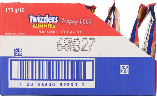 TWIZZLER GUMMIES PEACH SPRITZER, 10 X 175 G