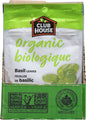 CLUBHOUSE ORGANIC BASIL LEAVES, 12 X 10 G